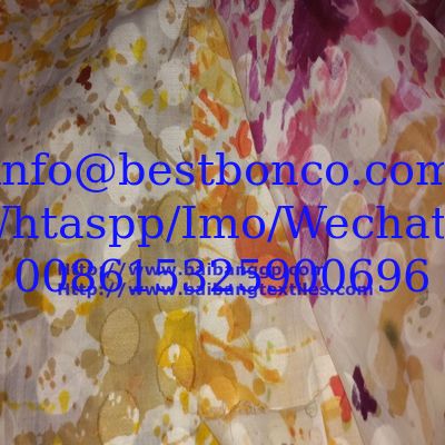 100% COTTON CUT-JACQUARD VOILE PRINTING FABRIC