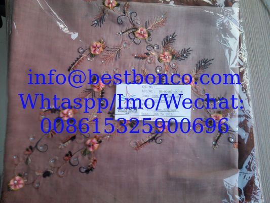SPUN POLYESTER EMBROIDERY SCARF