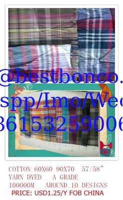cotton yarn dyed shirting fabric