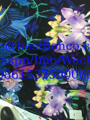 2016 fahsional hot knitting paper transfer printing soft finishing perfect printing effection flower design beauty
