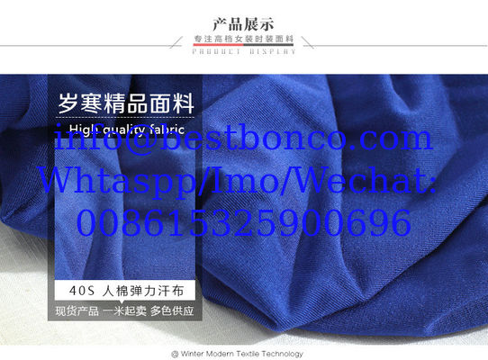 100% Spun Rayon Single Jersey fabric soft touch feeling piece dyed cotton feeling
