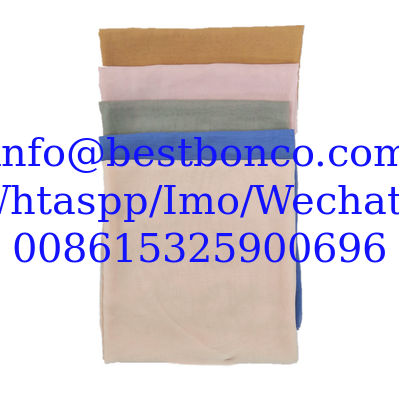 BBTS super high Twisted metallic spun polyester voile fabric for muslim usage white bluishwhite dyeing printing