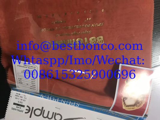 BBTS super high Twisted metallic spun polyester voile fabric for muslim usage white bluishwhite dyeing printing
