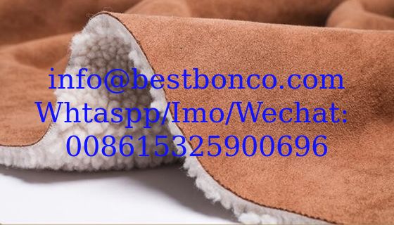suede bonded faux sheepskin sherpa fabric Fabric high quality
