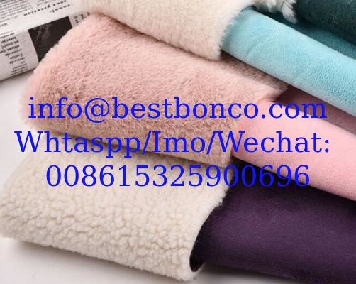 Suede composite cashmere Terry cloth composite fastness good imitation leather fashion cotton shoe jacket fabric