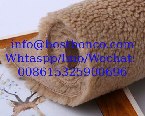 Suede composite cashmere Terry cloth composite fastness good imitation leather fashion cotton shoe jacket fabric