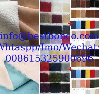 Suede composite cashmere Terry cloth composite fastness good imitation leather fashion cotton shoe jacket fabric