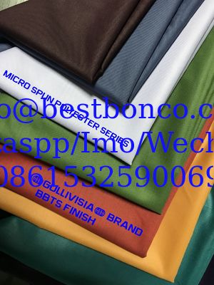 BBTS FINISH MICRO SPUN POLYESTER FABRIC CALENDERED SOFT FINISH