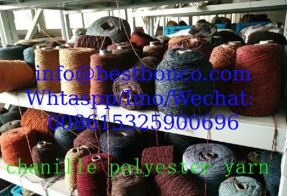 chanille color yarn polyester stocks