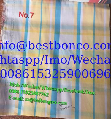 Yarn Dyed check design shirts of pants or boxers fabric cotton spandex high quality