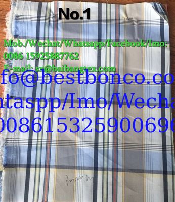 Yarn Dyed check design shirts of pants or boxers fabric cotton spandex high quality