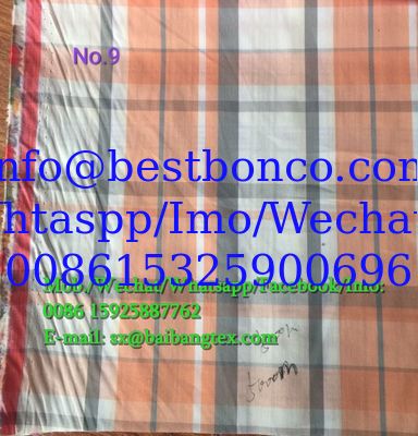 Yarn Dyed check design shirts of pants or boxers fabric cotton spandex high quality