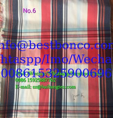 Yarn Dyed check design shirts of pants or boxers fabric cotton spandex high quality