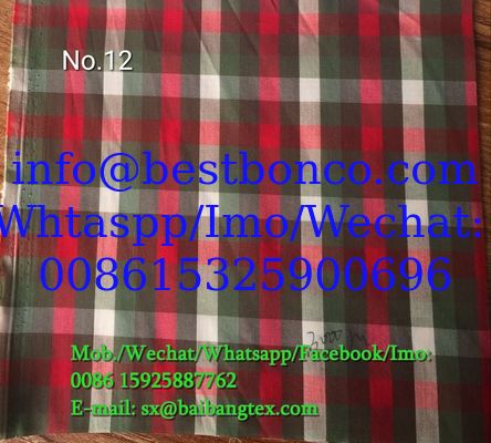 Yarn Dyed check design shirts of pants or boxers fabric cotton spandex high quality