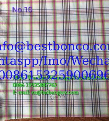 Yarn Dyed check design shirts of pants or boxers fabric cotton spandex high quality