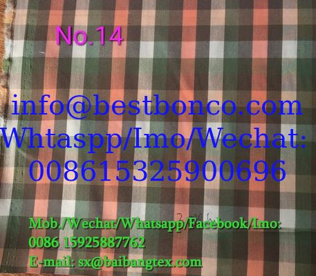 Yarn Dyed check design shirts of pants or boxers fabric cotton spandex high quality