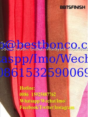 BBTSFINISH High twisted spun full voile 44 inch Plain dyed fabric used for muslim scarf, shawel, head cover