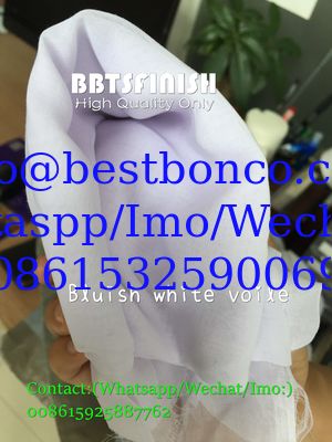 Bluish white white voile muslim fabric hajib head cover scarf fabric made by BAIBANG BBTS FINISH HIGH quality super fabr