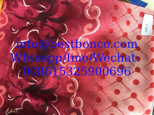 Spun polyester Voile Super High twisted full voile ---  "BBTSfinish®" creen printing 58/60"
