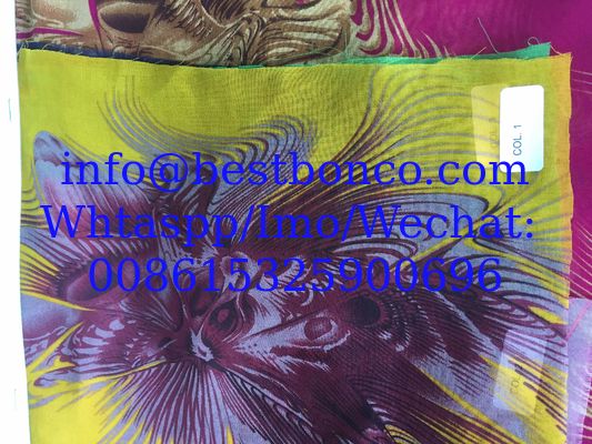 Spun polyester Voile Super High twisted full voile ---  "BBTSfinish®" creen printing 58/60"