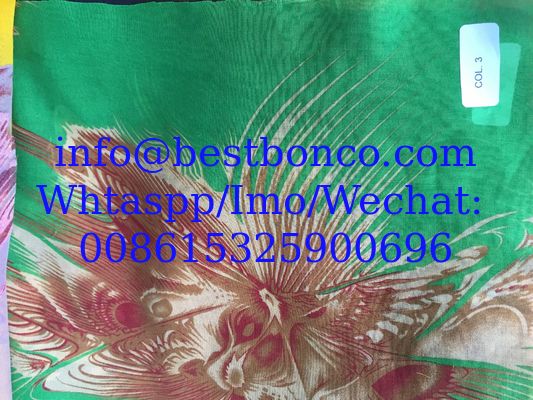 Spun polyester Voile Super High twisted full voile ---  "BBTSfinish®" creen printing 58/60"
