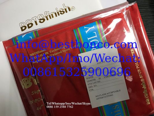 Super High-twisted spun polyester full voile 2 X2 non-hair technology by BBTSfinish® production development