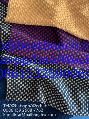 3D jacquad design dot/strip/check knitting fabric fashion and traditional designer producing