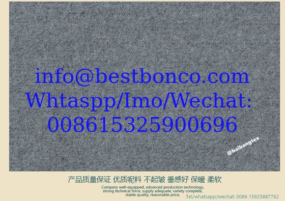 100% polyester melton woolen fabric warm for winter stock lots