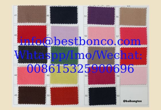 100% polyester melton woolen fabric warm for winter stock lots