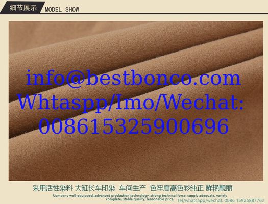 100% polyester melton woolen fabric warm for winter stock lots