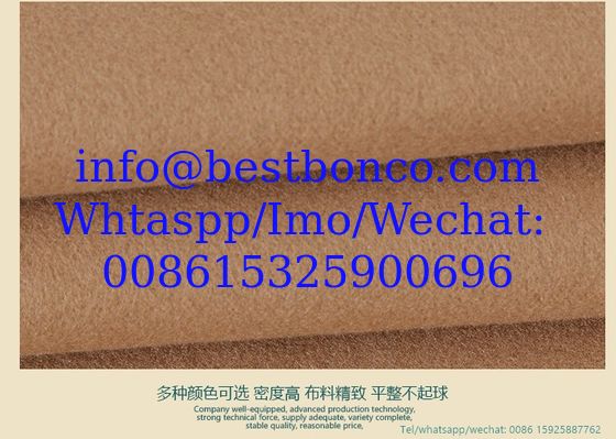100% polyester melton woolen fabric warm for winter stock lots