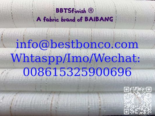 metallic strips of polyester chiffon fashion fabric