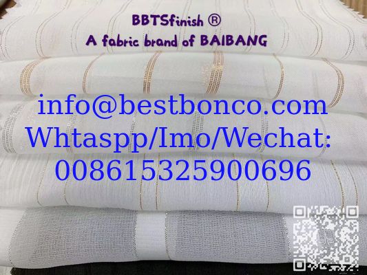 metallic strips of polyester chiffon fashion fabric