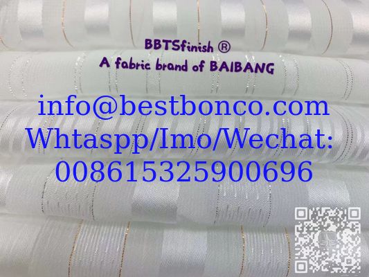 metallic strips of polyester chiffon fashion fabric