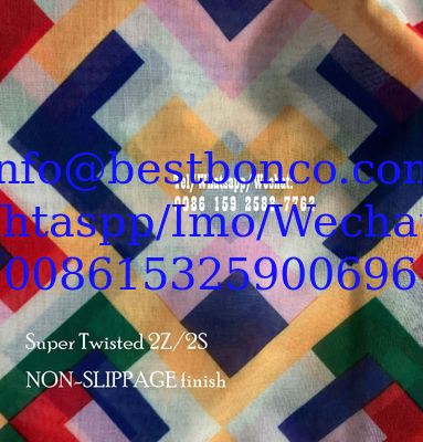 Super twisted non-slippage full spun voile printed 58" voile fashion digital printing, screen printing