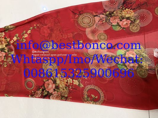 Digital spun polyester voile super twisted 2s/2z 1900t printing highest quality MADE IN JAPAN