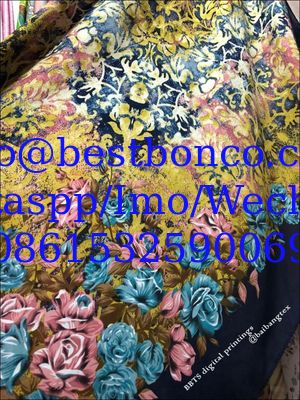 100% Spun polyester voile نسج البوليستر الفوال  MADE IN JAPAN printing 58"/60"
