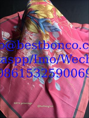 100% Spun polyester voile نسج البوليستر الفوال  DIGITAL printing 58"/60"