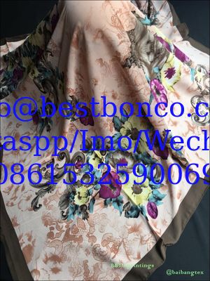 100% Spun polyester voile نسج البوليستر الفوال  DIGITAL printing 58"/60"
