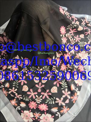100% Spun polyester voile نسج البوليستر الفوال  DIGITAL printing 58"/60"