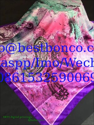 100% Spun polyester voile نسج البوليستر الفوال  DIGITAL printing 58"/60"