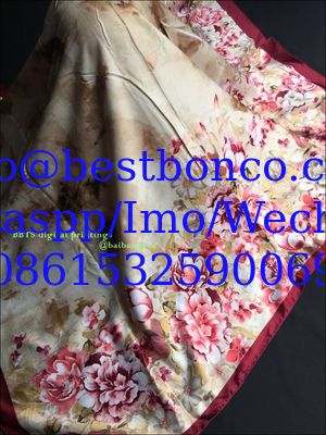 100% Spun polyester voile نسج البوليستر الفوال  DIGITAL printing 58"/60"