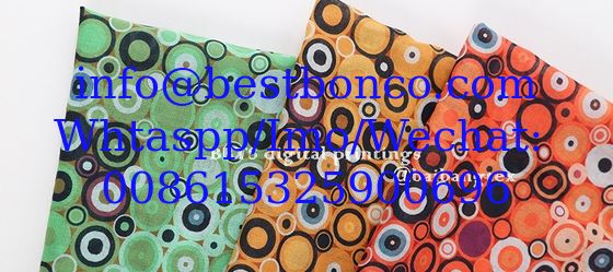 100% Spun polyester voile نسج البوليستر الفوال  DIGITAL printing 58"/60"