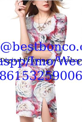 100% Spun polyester voile نسج البوليستر الفوال  DIGITAL printing 58"/60"
