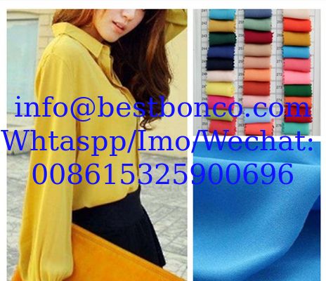 KOREA High TWISTED quality CHEAP FABR Grade AAA+ micro crepe plain dyed fabric various colors available yearly supplying