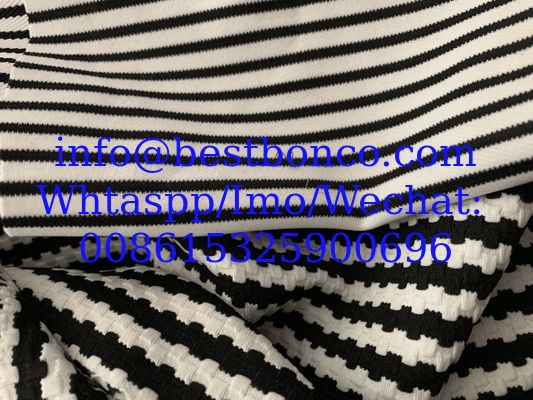Fabric Knitting 3d strips design stock lot high quality cheap price fashion fabric design