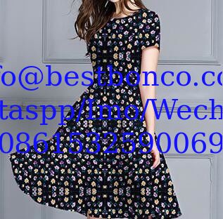 100% Spun Viscose screen pringting fabric fashion design