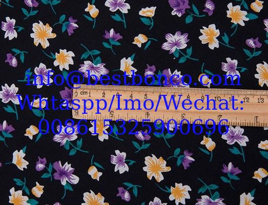 100% Spun Viscose screen pringting fabric fashion design