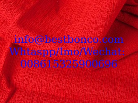 100% cotton crepe wrinkle fabric plain dyed high quality