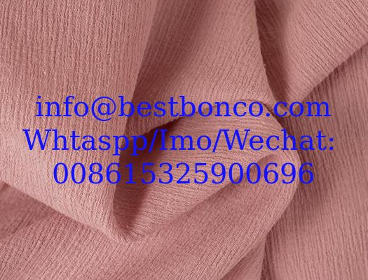 100% cotton crepe wrinkle fabric plain dyed high quality